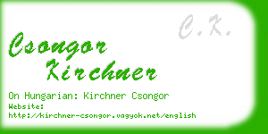 csongor kirchner business card